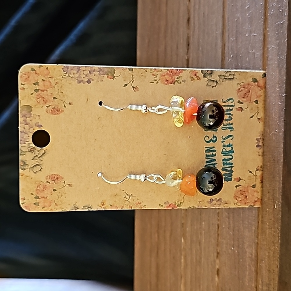 MLB natural stones earrings sf giants